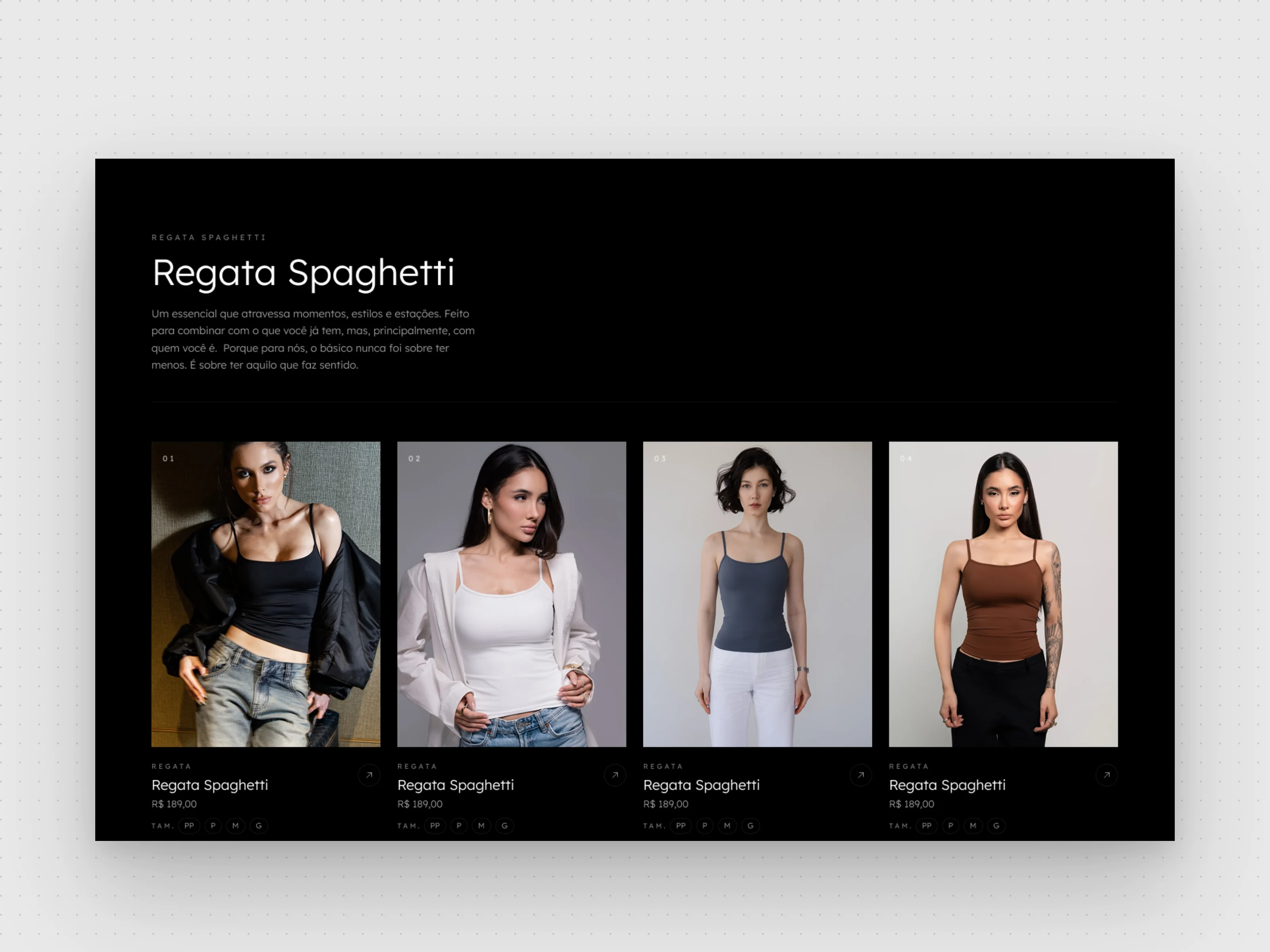 A Perbella é uma loja de roupas que queria migrar para o digital: a loja inteira no ar, vendendo, sem depender de ninguém de fora para publicar uma peça. Construímos a loja nova, com um design à altura das peças, e um painel onde a própria equipe cadastra coleção, tamanho, cor, preço e foto.
