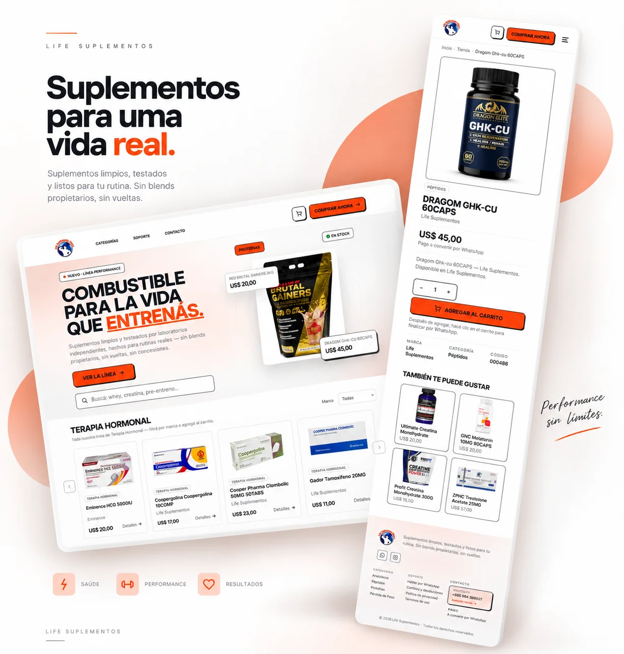 Catálogo online com checkout rápido, integrado com CRM e agente de vendas
